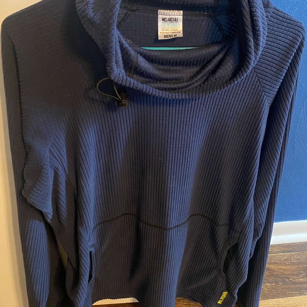 MELANZANA MICRO GRID FLEECE HOODIE